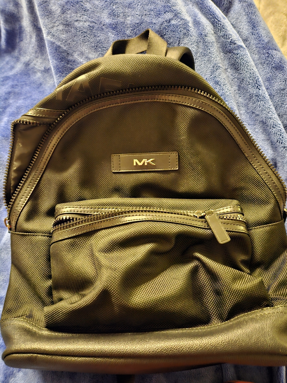 Michael Kors Black Men’s MK Logo Compact Backpack